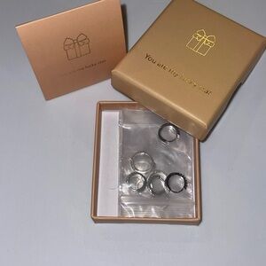 Elegant Silver Earring Set of 5